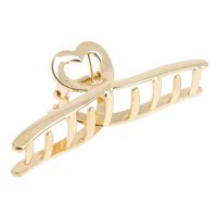 Pince croco coeur doré