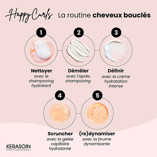 Routine cheveux boucl&eacute;s Happy Curls