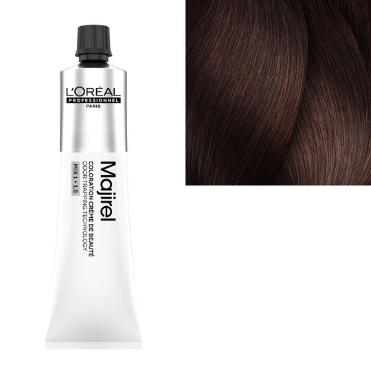 Coloration cr&egrave;me de beaut&eacute; Majirel 5.52 ch&acirc;tain clair acajou iris&eacute;