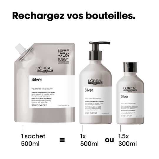 Shampooing d&eacute;jaunissant Silver recharge 500ml