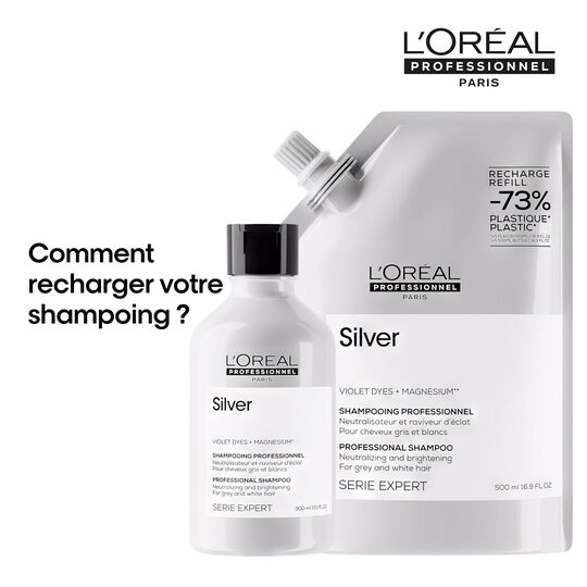 Shampooing d&eacute;jaunissant Silver recharge 500ml