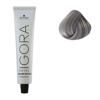 Coloration pour cheveux blancs et gris Igora Royal Silver White gris acier