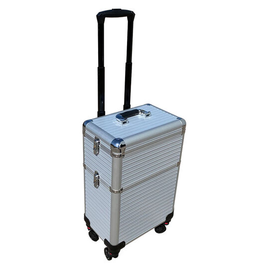 Valise 2 étages argenté