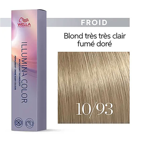 Illumina color 10/93 blond super clair fumé doré