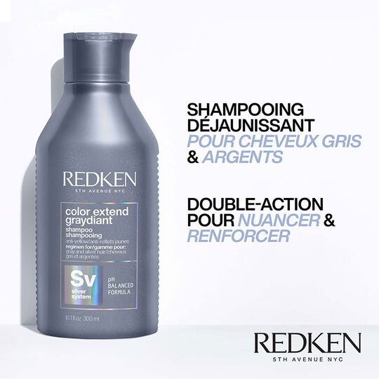 Shampooing déjaunisseur pour cheveux gris et blancs Color Extend Graydiant
