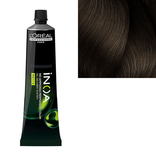 Coloration sans ammoniaque Inoa 6.13 blond fonc&eacute; cendr&eacute; dor&eacute;