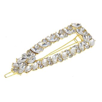 Barrette or et strass triangle gros strass