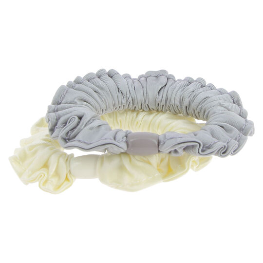 Chouchous satin&eacute;s beige et gris