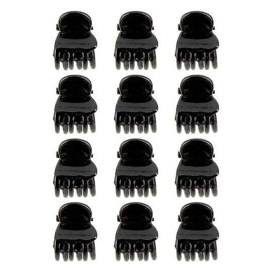 Mini pinces croco noires 1.5 cm
