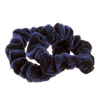 Duo chouchous velours côtelé bleu marine