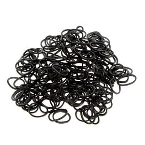 Mini &eacute;lastiques caoutchouc lot de 240 noir