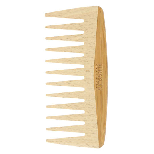 Peigne &agrave; dents larges en bois de h&ecirc;tre 15 cm