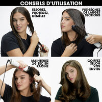 Brosse soufflante 2-en-1 Duet Blowdry noir