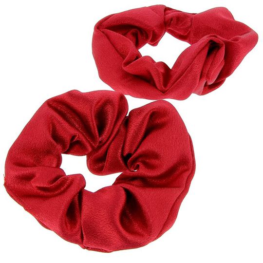 Chouchous satin&eacute;s x 2 rouge