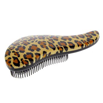 Brosse à cheveux démêlante léopard