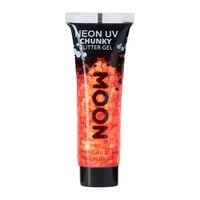 Gel néon à grosses paillettes Moon Glow orange,  Gel néon à grosses paillettes Moon Glow orange