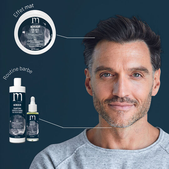 Shampooing cheveux et barbe Monsieur
