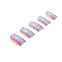 Faux ongle effet chrome retrograde,  Faux ongle effet chrome retrograde