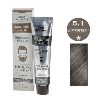 Coloration pour homme cheveux & barbe 5.1 châtain clair