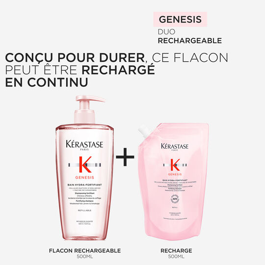 Bain hydra-fortifiant Genesis recharge 500 ml