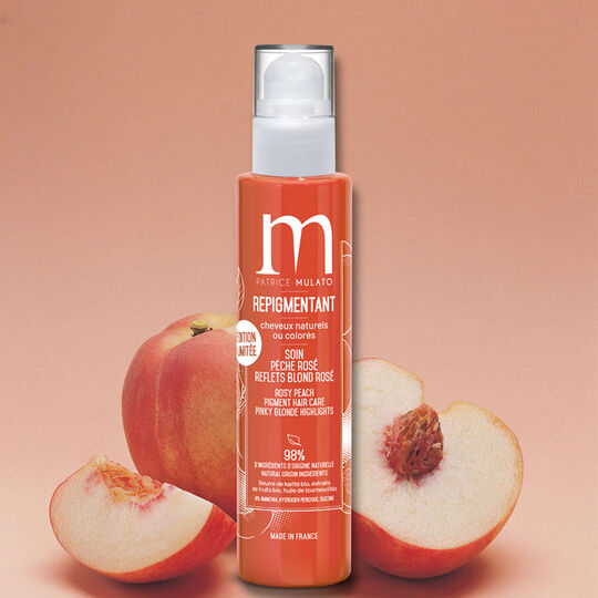 Soin repigmentant cheveux naturels ou color&eacute;s p&ecirc;che ros&eacute;