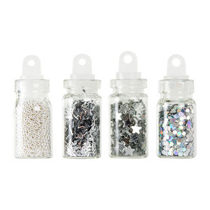 Paillettes pour ongles argenté