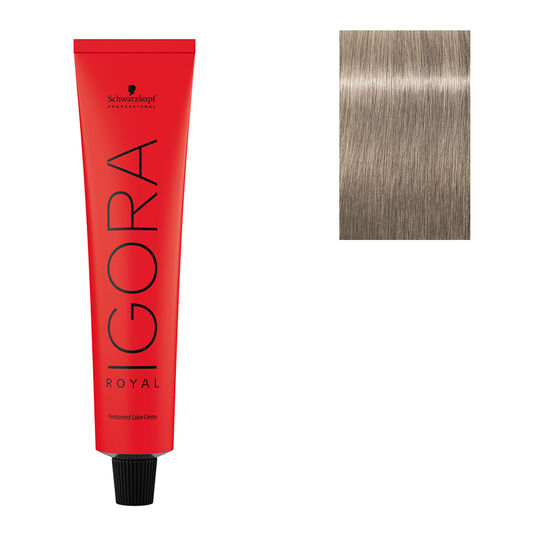 Coloration permanente Igora Royal 9-1 blond tr&egrave;s clair cendr&eacute;