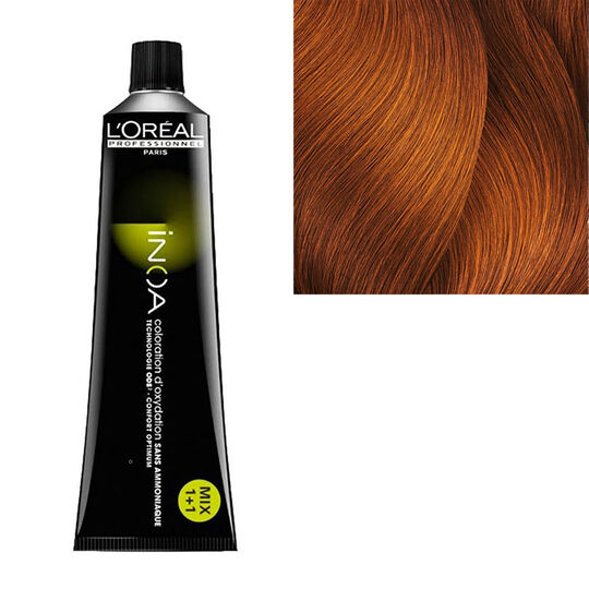 Inoa Coloration sans ammoniaque 6.40 blond fonc&eacute; cuivr&eacute; intense
