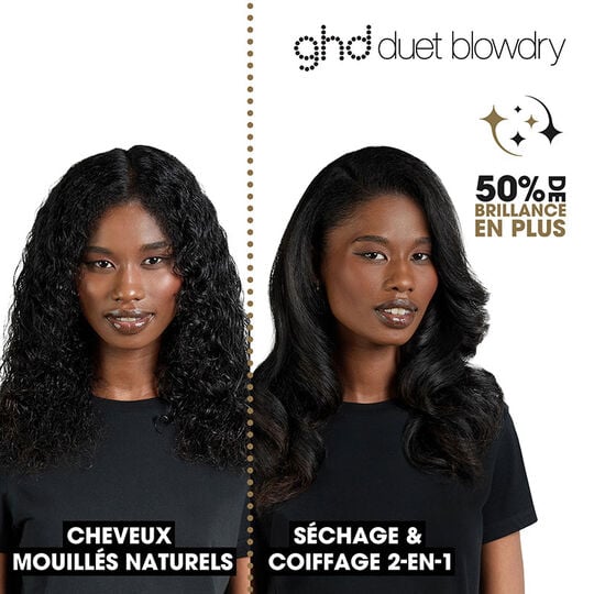 Brosse soufflante 2-en-1 Duet Blowdry blanc