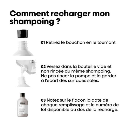 Duo recharge d&eacute;jaunissant Silver + shampooing 500ml