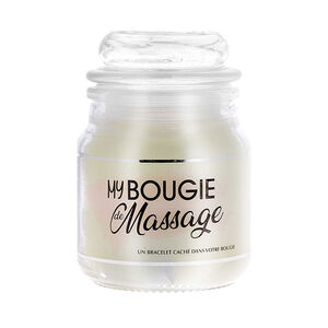 My bougie de massage au monoï avec bijoux