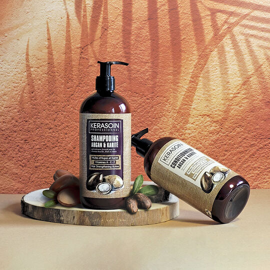 Shampooing cheveux boucl&eacute;s fris&eacute;s Argan & Karit&eacute;