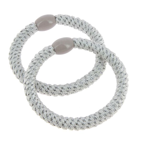 &Eacute;lastiques tiss&eacute;s sans m&eacute;tal gris