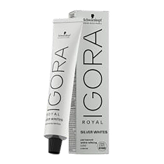 Coloration pour cheveux blancs et gris Igora Royal Silver White gris acier