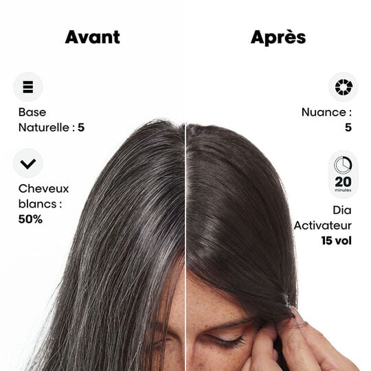 Coloration ton sur ton Dia Color 6.12 blond fonc&eacute; cendr&eacute; iris&eacute;