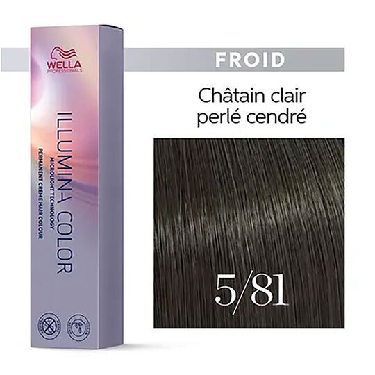 Illumina color 5/81 ch&acirc;tain clair perl&eacute; cendr&eacute;