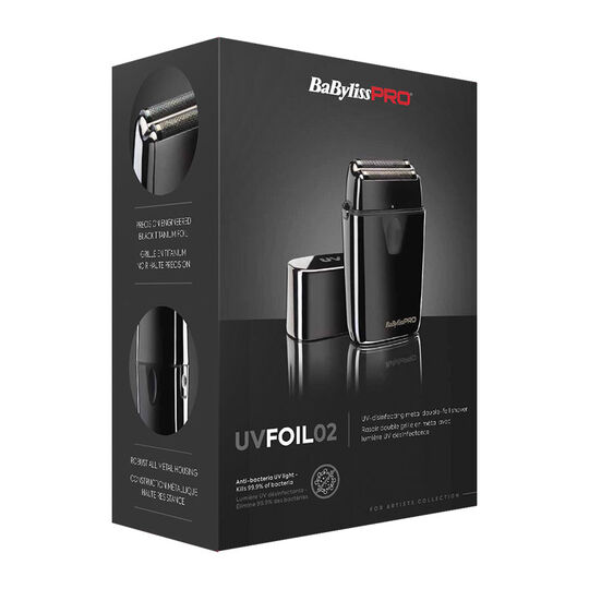 Rasoir double grille avec lumière désinfectante UVFOIL02