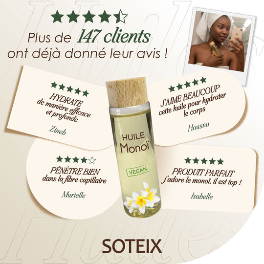 Huile de mono&iuml; de Tahiti non parfum&eacute;e