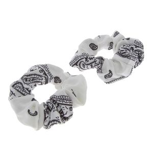 Lot de 2 chouchou bandana blanc