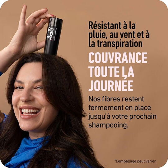 Fibres densifiantes pour cheveux blond foncé