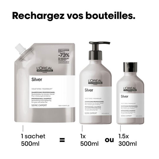 Shampooing déjaunissant Silver recharge 500ml