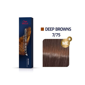 Coloration permanente Koleston Perfect Me+ 7/75 blond marron acajou