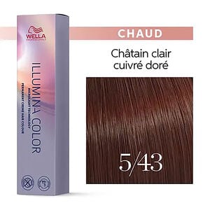 Illumina color 5/43 ch&acirc;tain clair cuivr&eacute; dor&eacute;