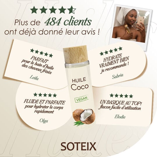 Huile de coco non parfum&eacute;e