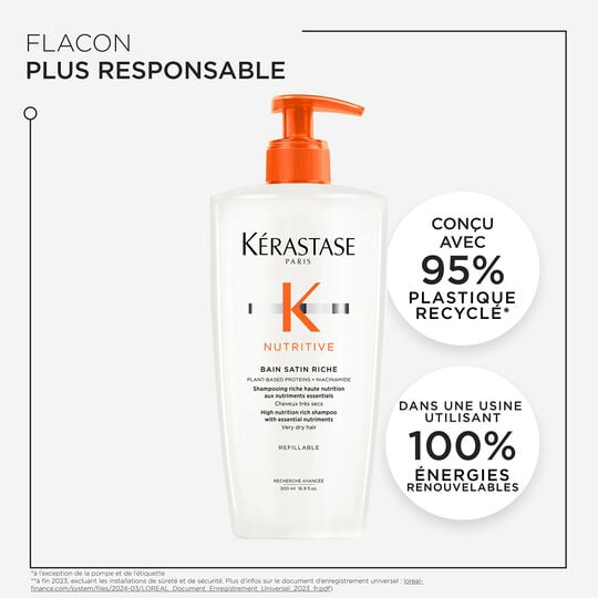 Bain satin riche Nutritive 500 ml rechargeable