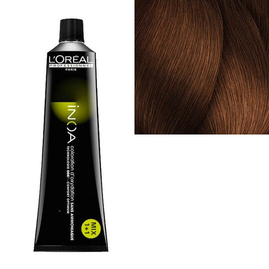 Inoa Coloration sans ammoniaque 6.34 blond fonc&eacute; dor&eacute; cuivr&eacute;
