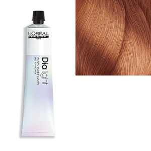 Coloration ton sur ton Dialight 8.24 blond clair iris&eacute; cuivr&eacute;