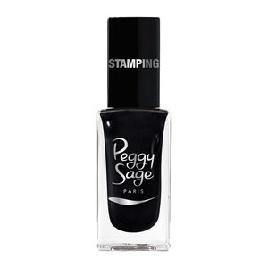 Vernis à ongles stamping Peggy sage noir,  Vernis à ongles stamping Peggy sage noir