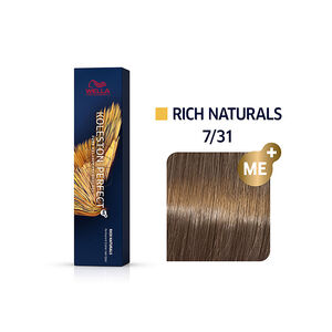 Coloration permanente Koleston Perfect Me+ 7/31 blond dor&eacute; cendr&eacute;