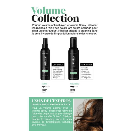 Mousse volumatrice Volume Mousse Artiste